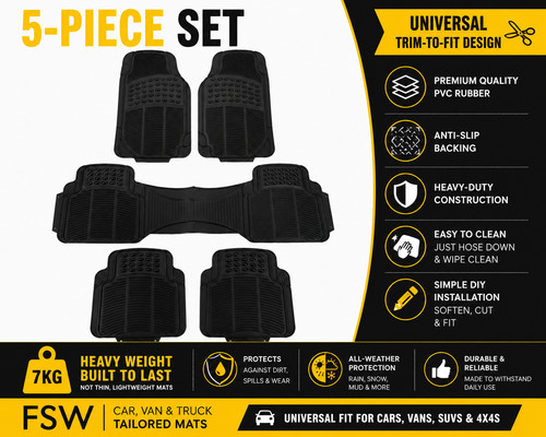 Car floor mats pvc black - mats, heavy