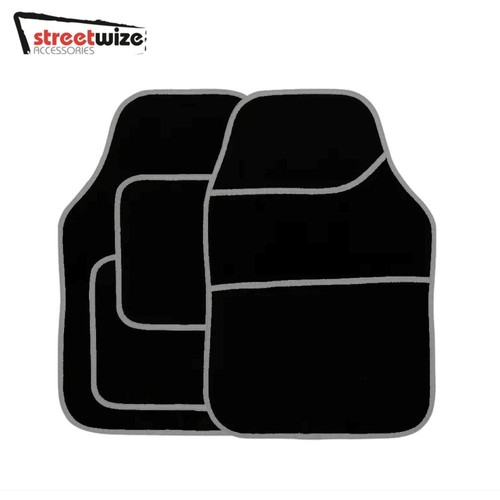 Universal black car mats - black,